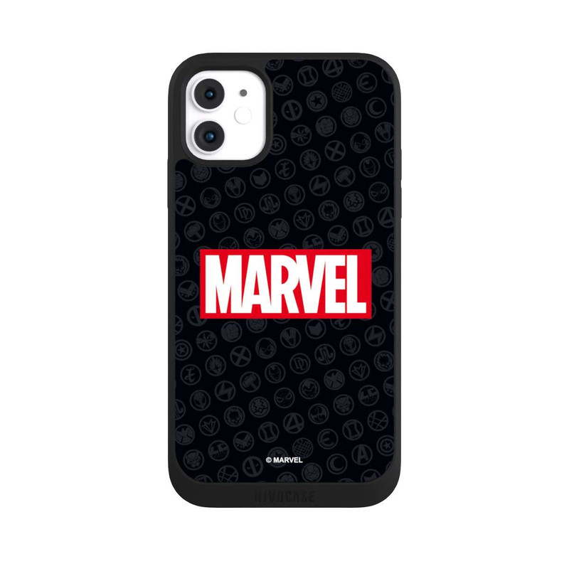 iPhone 11 NIVOpure Marvel Logo Noir Rouge