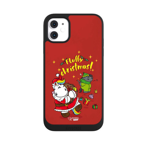 Apple iPhone 11 NIVOpure Pummeleinhorn Fluffy Christmas Red