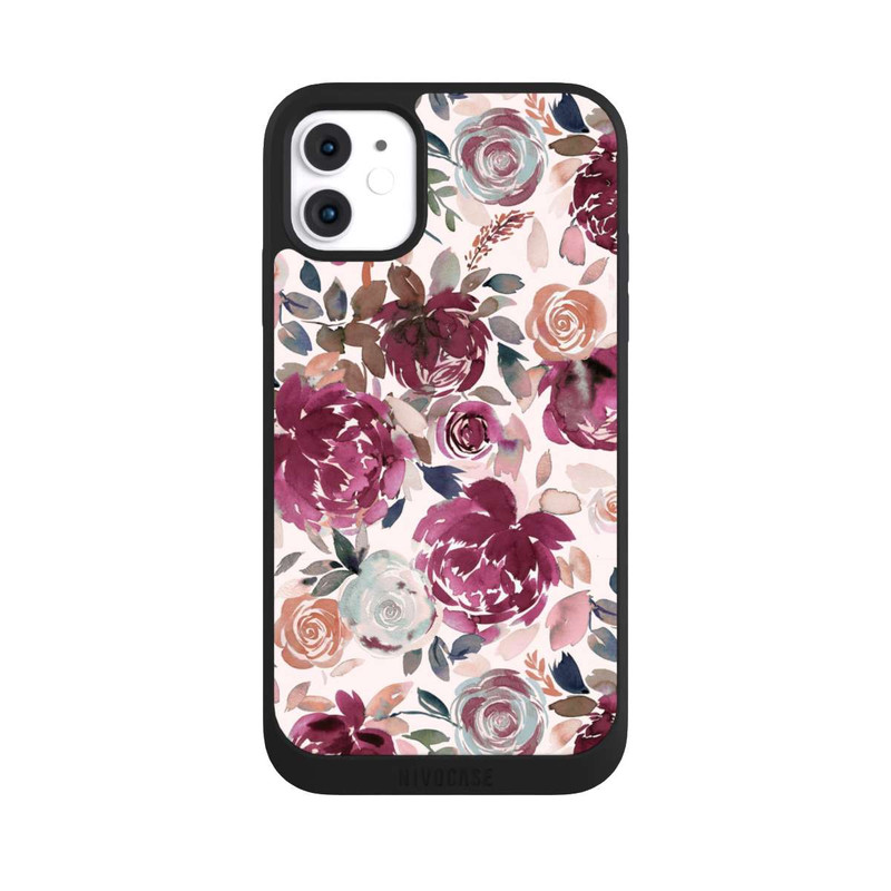 iPhone 11 NIVOpure Pivoines et roses d'automne Rose
