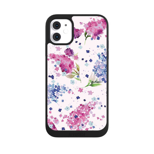 Apple iPhone 11 NIVOpure Hortensias Floraux Lilas Rose