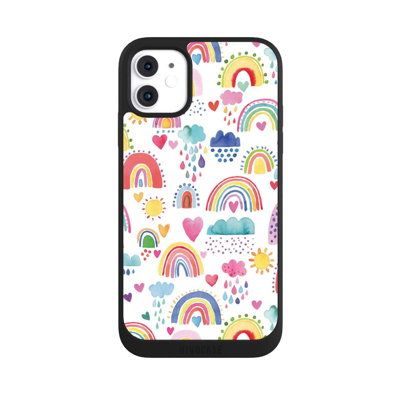 iPhone 11 NIVOpure Lovely Rainbows Multi Red