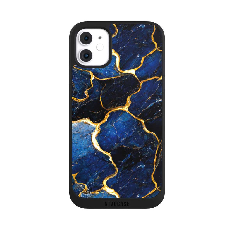 iPhone 11 NIVOpure Blue Marble Gold Print Layers