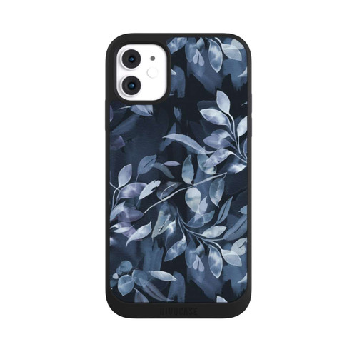 Apple iPhone 11 NIVOpure Mystische Aquarellblätter marineblau