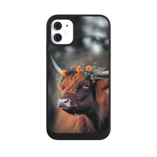 Apple iPhone 11 NIVOpure Hochland Rind mit Blumen mit KI