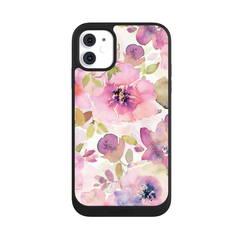 iPhone 11 NIVOpure Tapete mit rosa Blumen