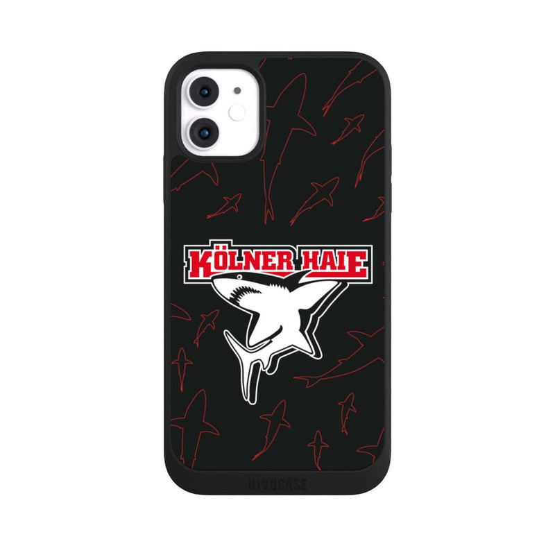 iPhone 11 NIVOpure Haie Muster Rot