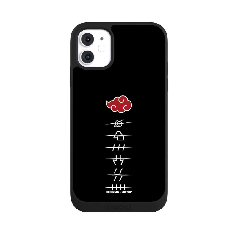 iPhone 11 NIVOpure Akatsuki Mitgliedssymbole Schwarz