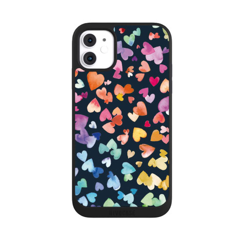 Apple iPhone 11 NIVOpure Valentinstag Herzen Schwarz