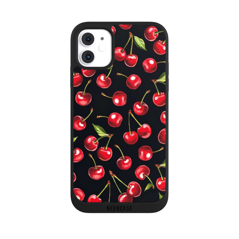iPhone 11 NIVOpure Kirschmuster Schwarz mit KI