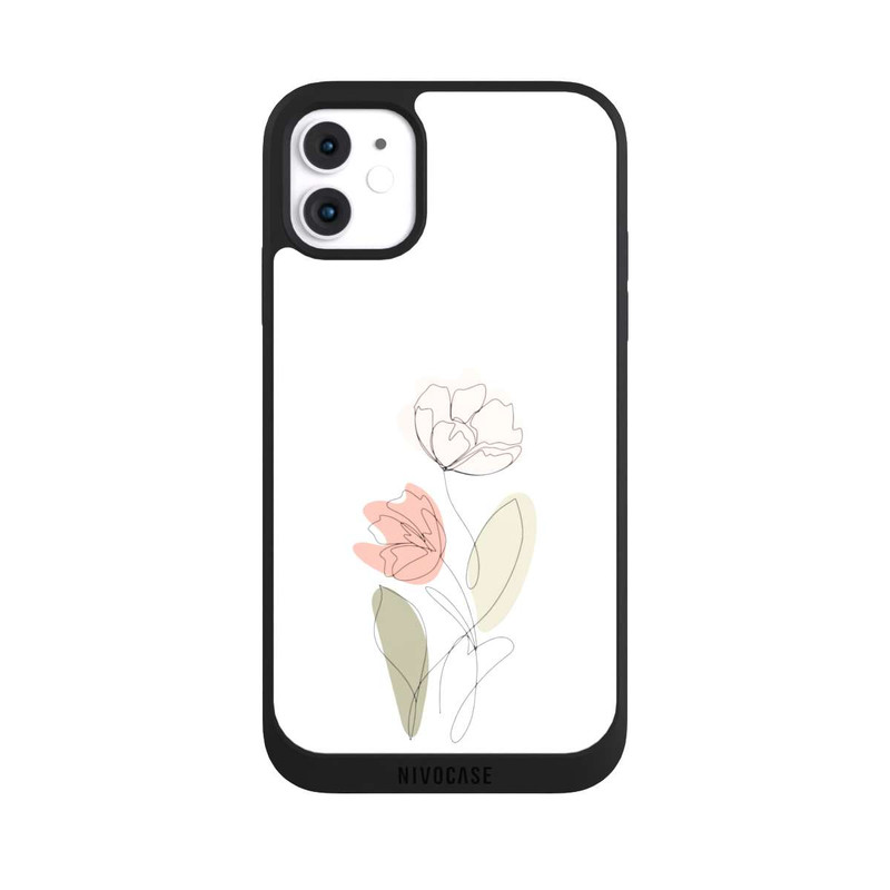 iPhone 11 NIVOpure Flower Line Art Green