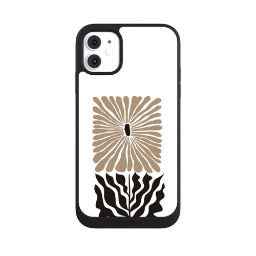 Apple iPhone 11 NIVOpure Eckige Blume Dunkelbraun