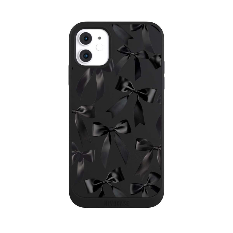 iPhone 11 NIVOpure Noeud en Satin Noir