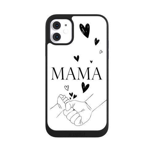 Apple iPhone 11 NIVOpure Muttertag Line Art Hände Schwarz Weiß