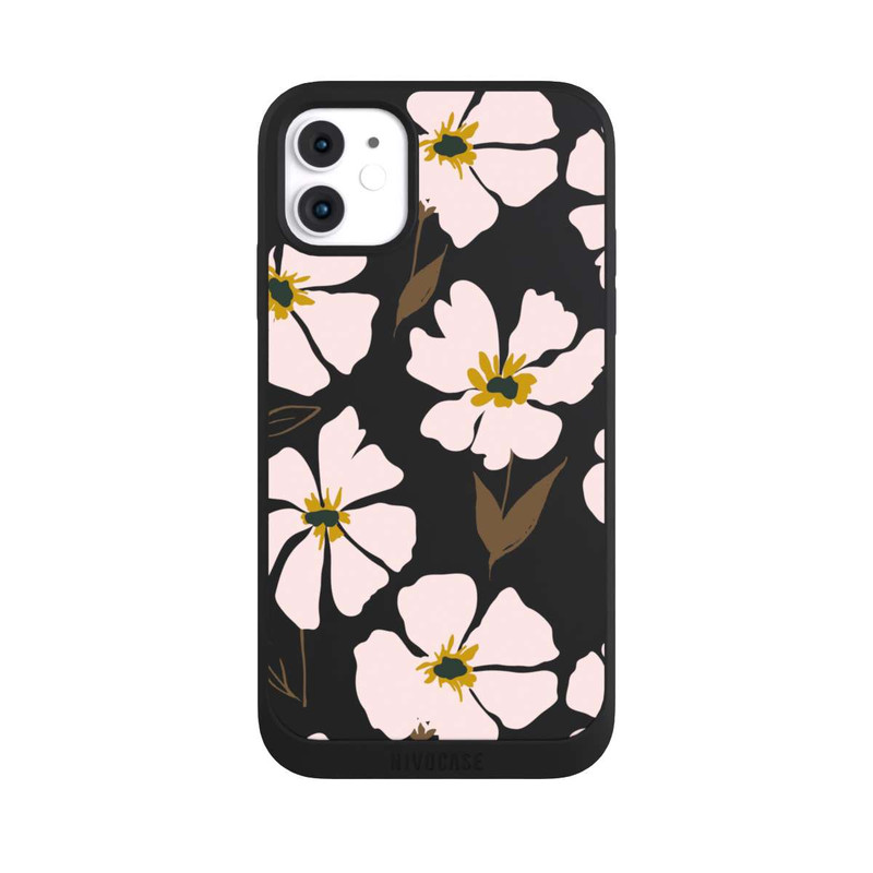 iPhone 11 NIVOpure Simple Pastell Flowers Rose Transparent