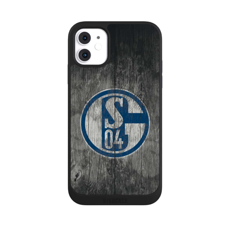 iPhone 11 NIVOpure Schalke 04 Holz Look