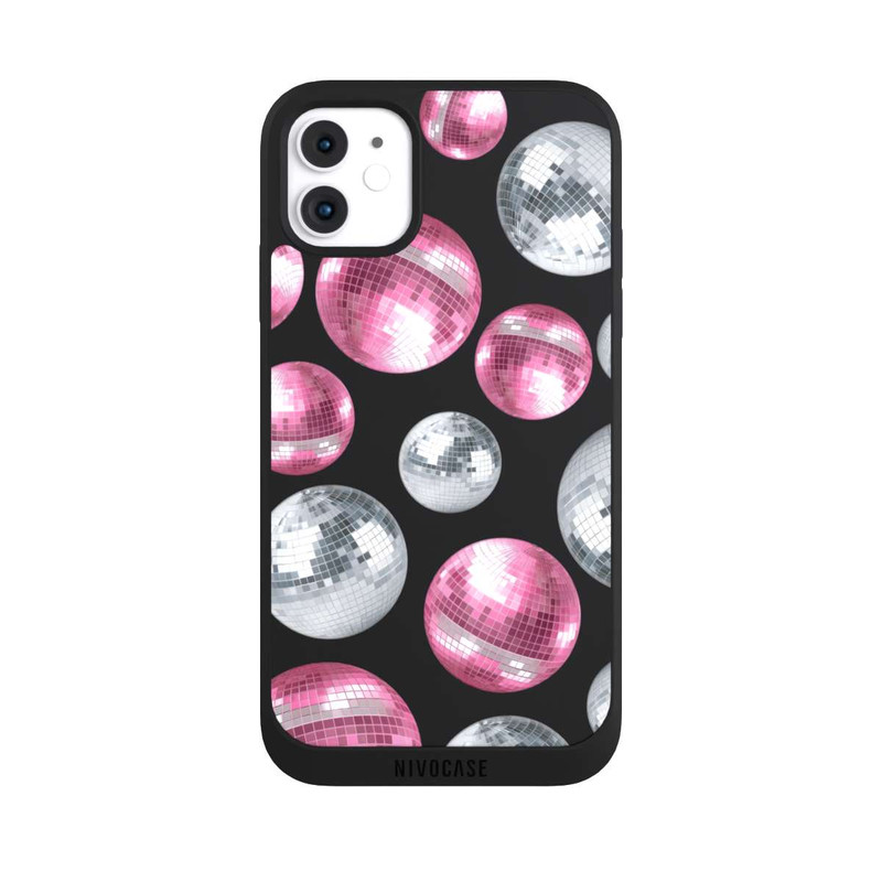 iPhone 11 NIVOpure Discokugel Show Pink Transparent