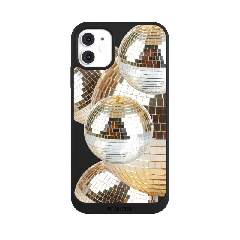 iPhone 11 NIVOpure Disco Ball Party Gold Transparent with AI