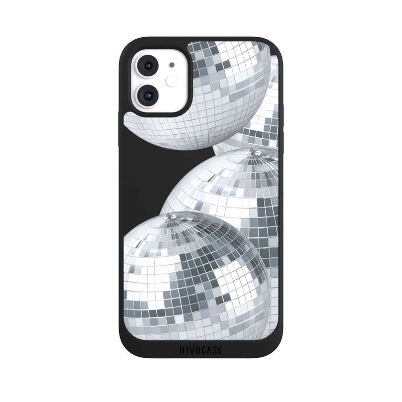 iPhone 11 NIVOpure Disco Ball Party Silver Transparent with AI