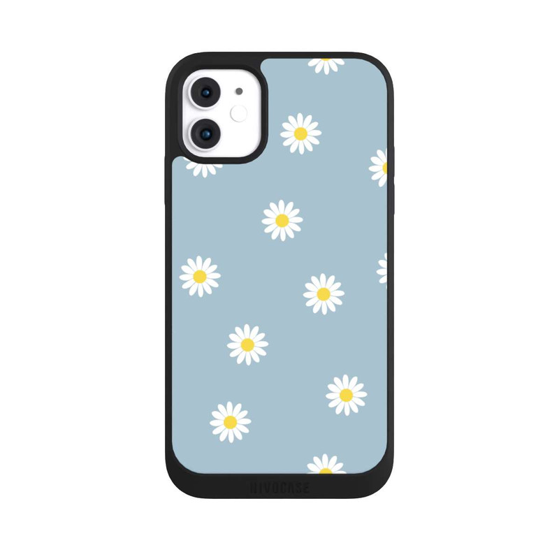 iPhone 11 NIVOpure Gänseblümchen Muster Blau