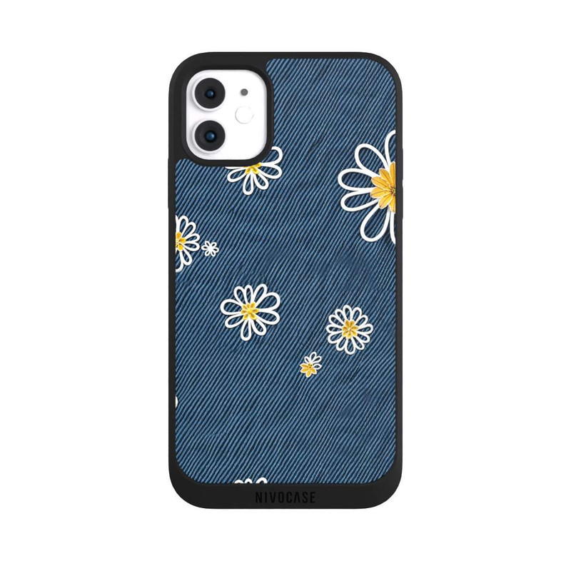 iPhone 11 NIVOpure Jeans Flowers Pattern with AI