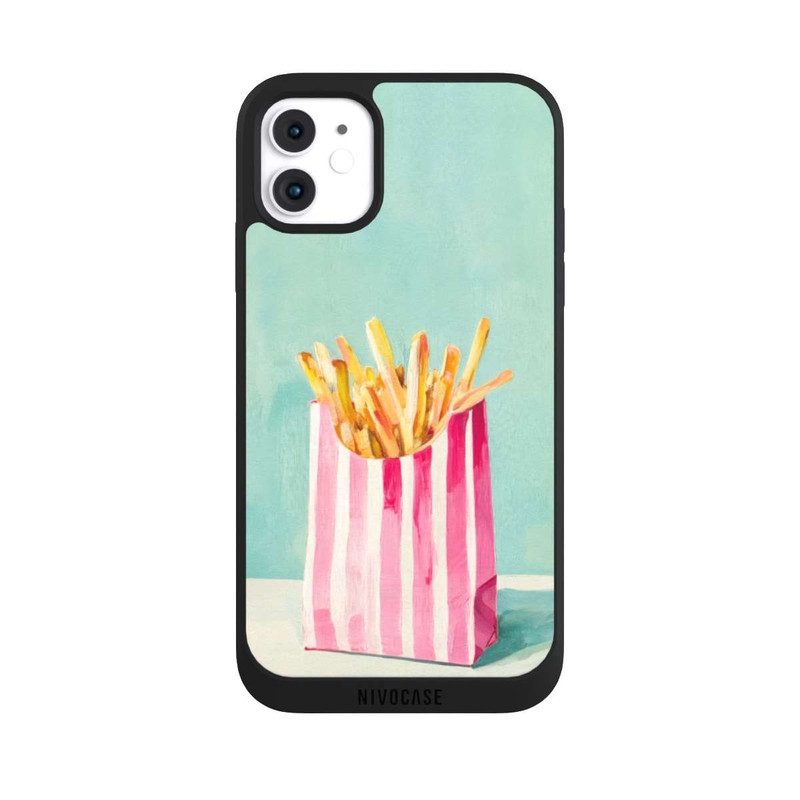 iPhone 11 NIVOpure Retro Pommes Blau Watercolor