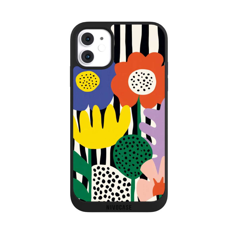 iPhone 11 NIVOpure Flowers Striped Background