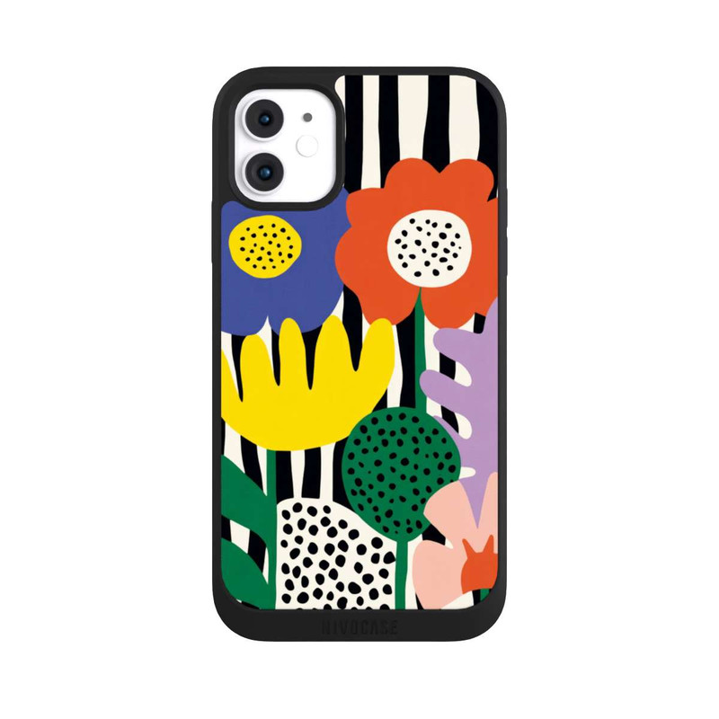 iPhone 11 NIVOpure Flowers Striped Background