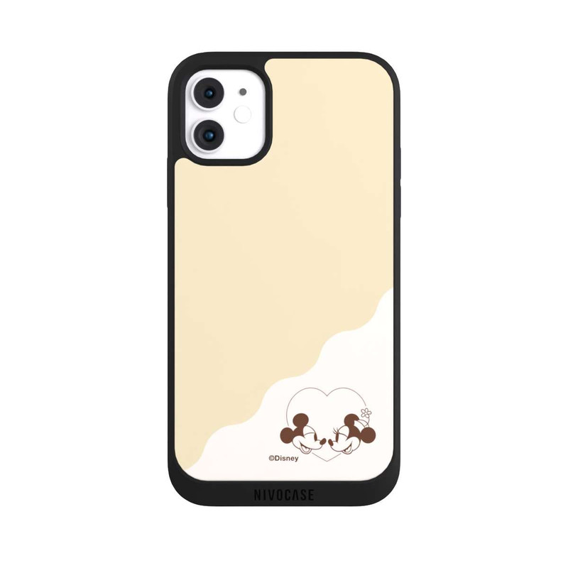 iPhone 11 NIVOpure Mickey and Minnie Love Heart Beige