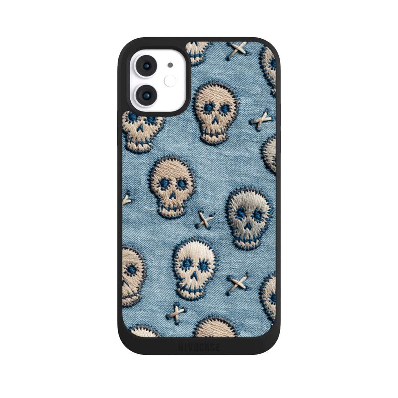 iPhone 11 NIVOpure Skulls on Jeans Pattern