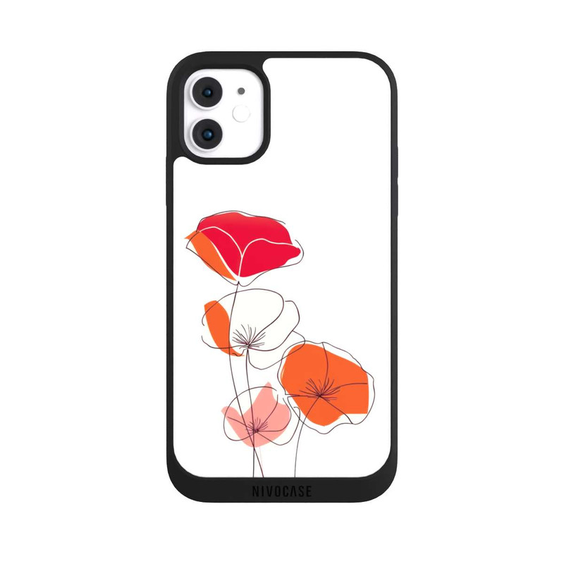 iPhone 11 NIVOpure Mohn Line Art
