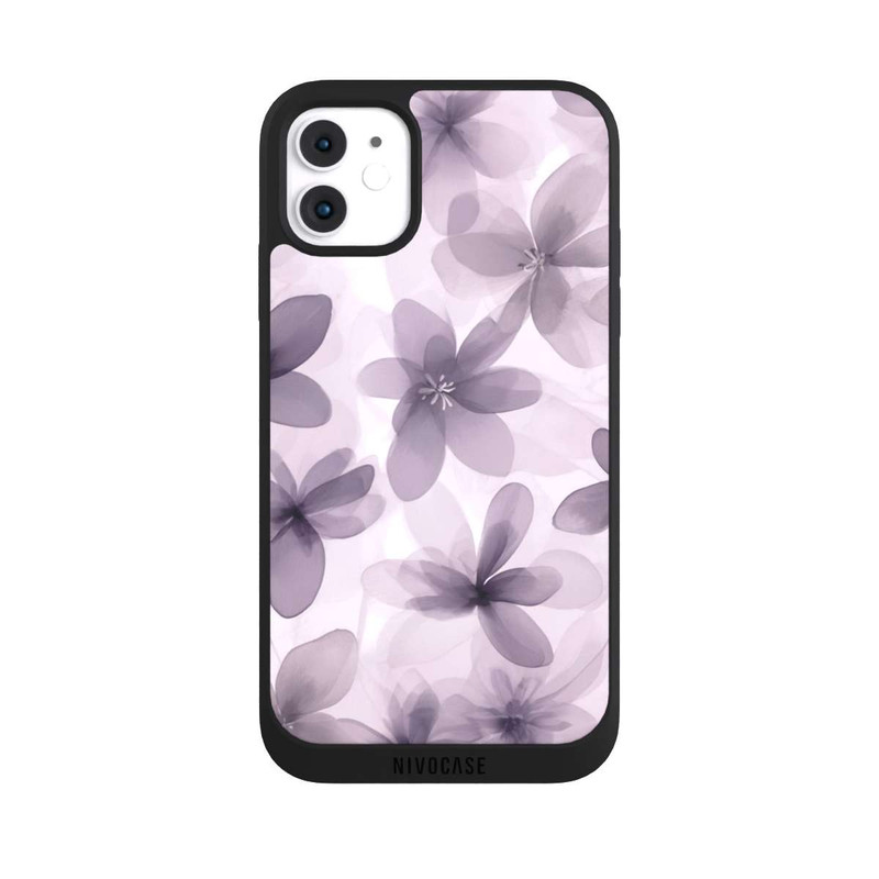 iPhone 11 NIVOpure Fliederfarbenes Blumenmuster mit KI