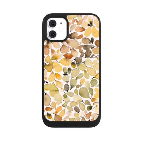 Apple iPhone 11 NIVOpure Eukalyptus Aquarellblätter Braun Herbst