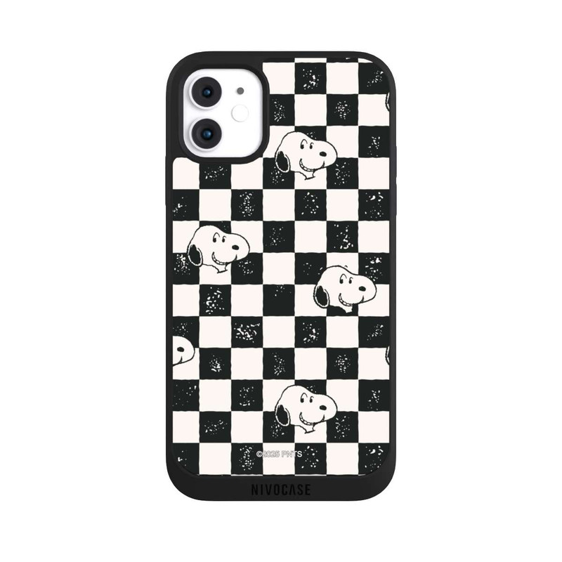 iPhone 11 NIVOpure Snoopy Heads Checked Pattern