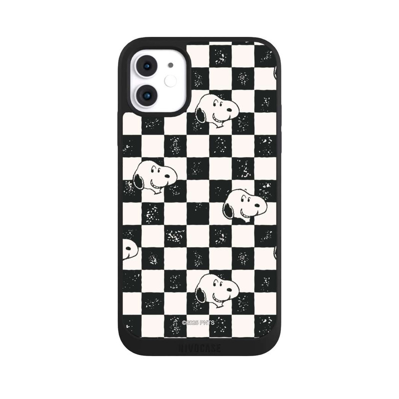 iPhone 11 NIVOpure Snoopy Heads Checked Pattern