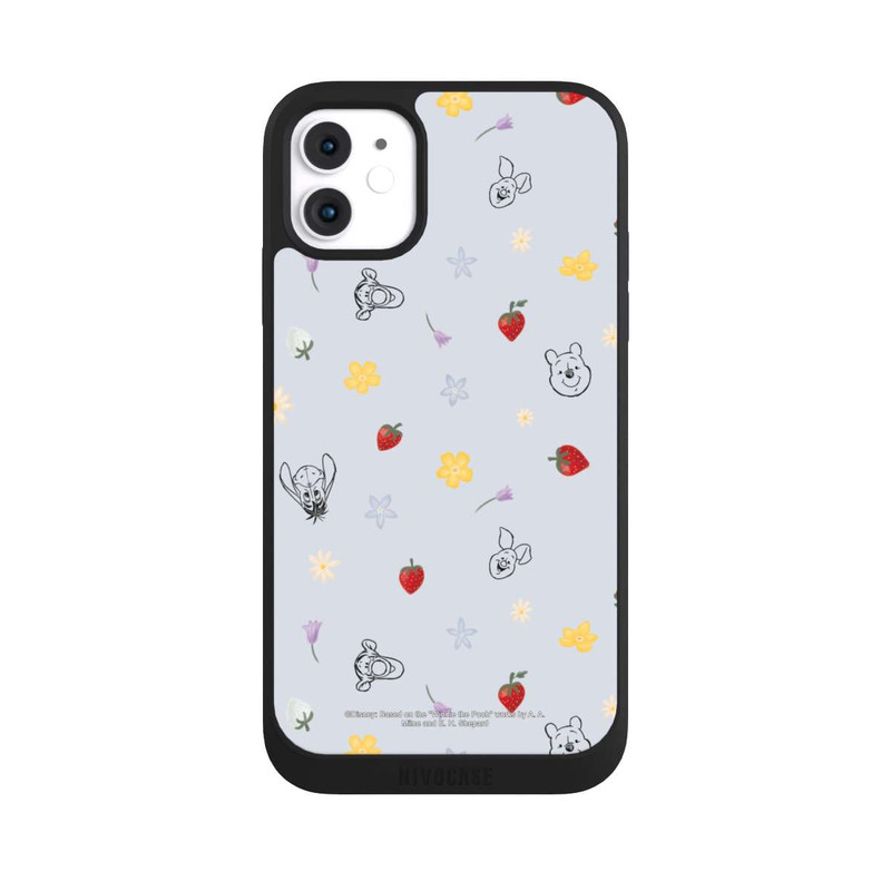 iPhone 11 NIVOpure Winnie Puuh und Freunde Erdbeer Muster Blau