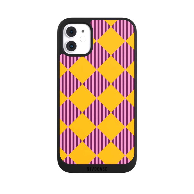 iPhone 11 NIVOpure Diamond Pattern Red Yellow