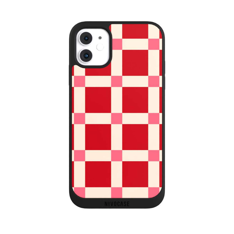 iPhone 11 NIVOpure Kariert Muster Rot