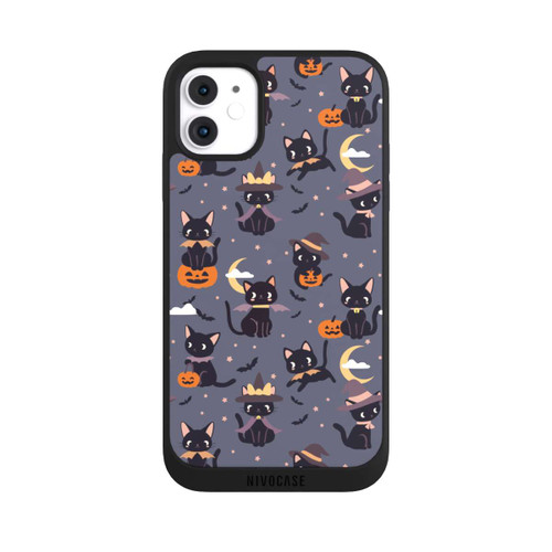 Apple iPhone 11 NIVOpure Cute Halloween Witch Cats and Pumpkins