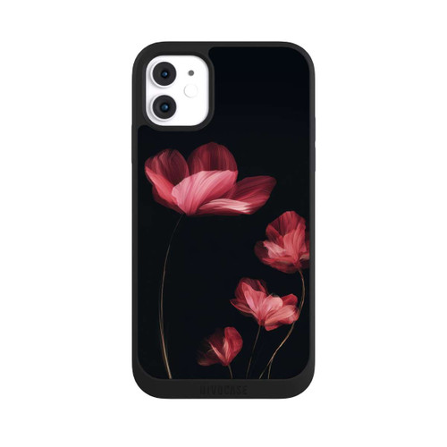 Apple iPhone 11 NIVOpure Burgunder Blüten schwarz