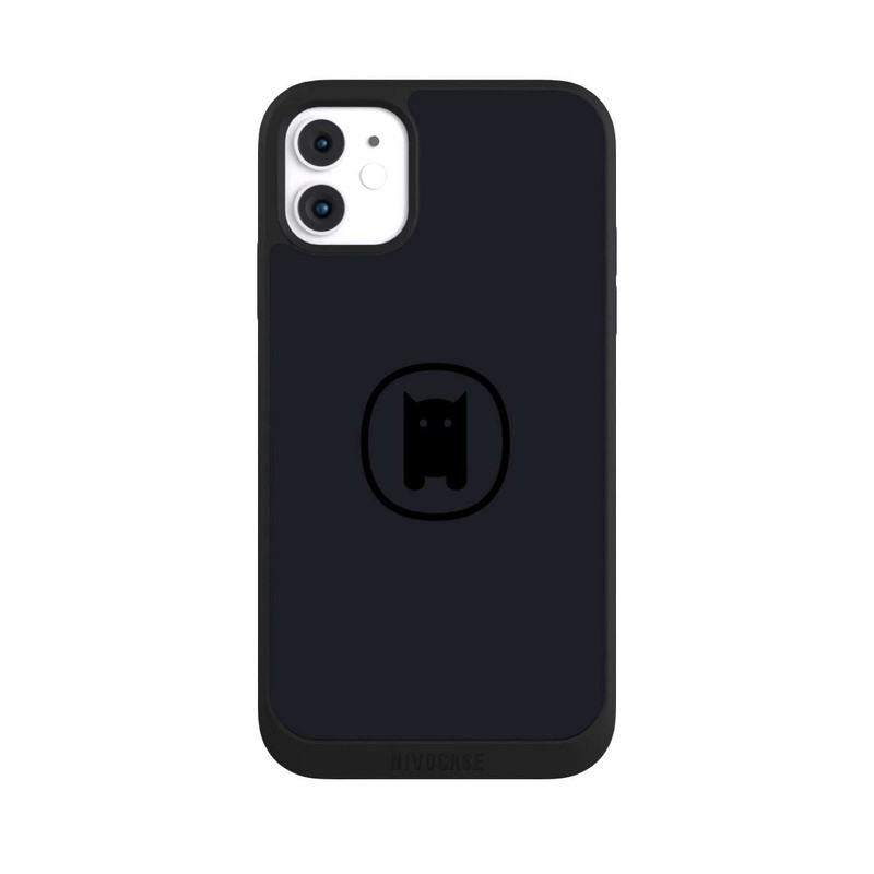 iPhone 11 NIVOpure Nivocase Logo Gross Schwarz Grau 