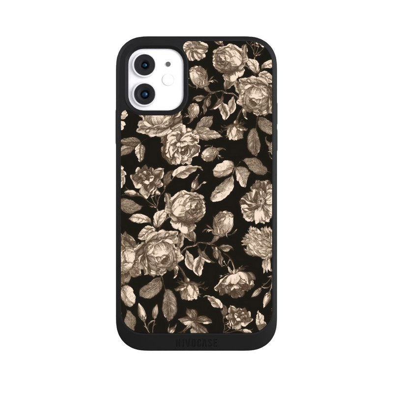 iPhone 11 NIVOpure Leinwand dunkle Blumen