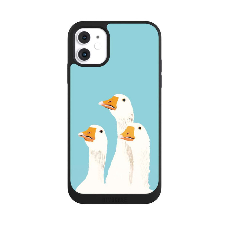 iPhone 11 NIVOpure Three Geese Light Blue with AI