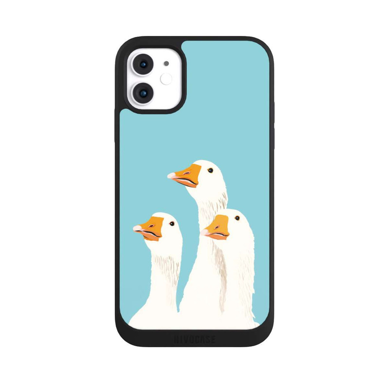 iPhone 11 NIVOpure Three Geese Light Blue with AI