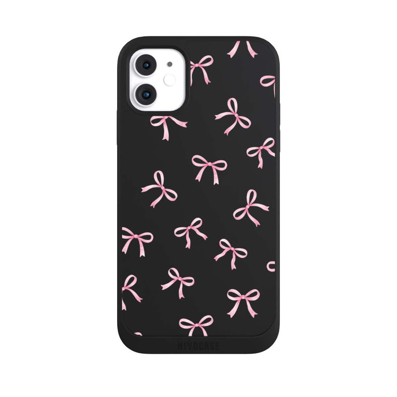 iPhone 11 NIVOpure Pink Bows transparent with AI