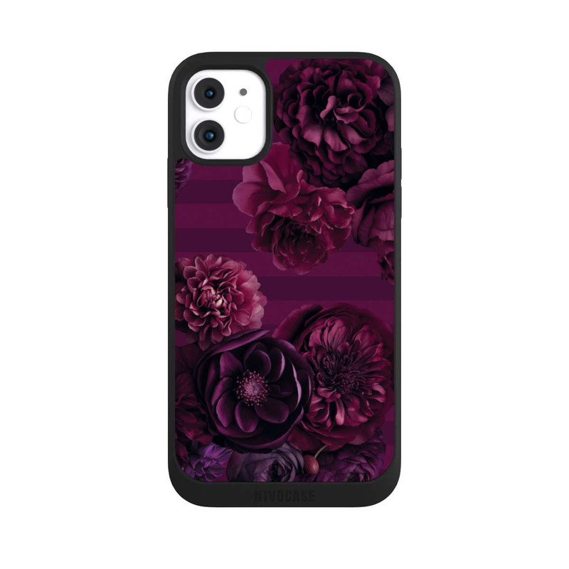 iPhone 11 NIVOpure Majestic Baroque Blossom Dream Burgundy Pink mit KI