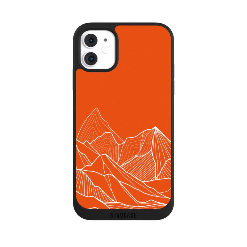 iPhone 11 NIVOpure Montain Contour Line Art Orange