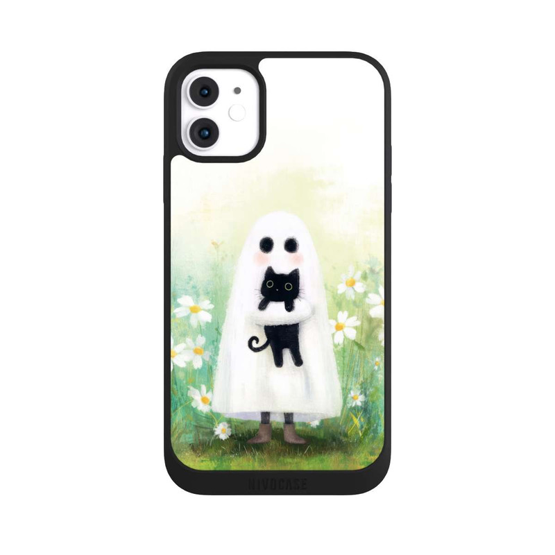 iPhone 11 NIVOpure Geist und Katze Halloween mit KI