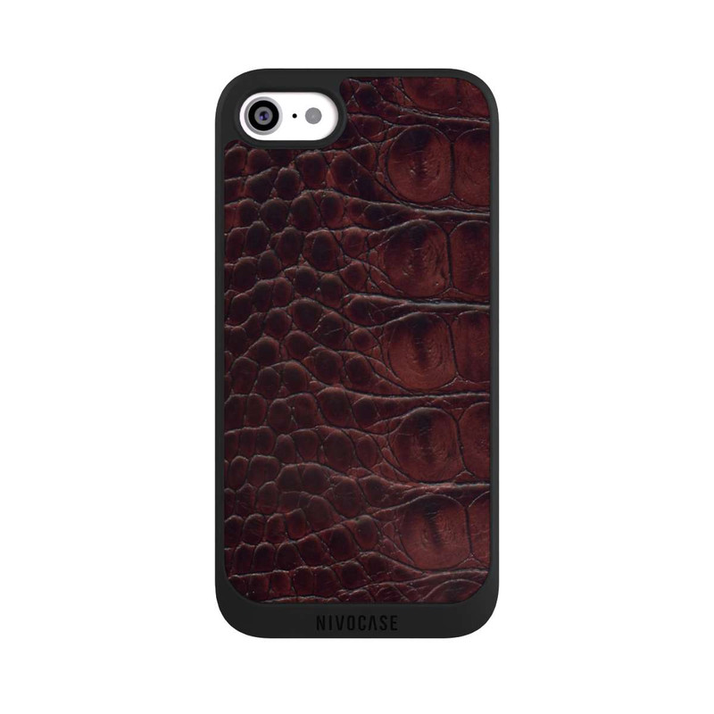 iPhone SE 2020 NIVOpure Croco Dark Brown
