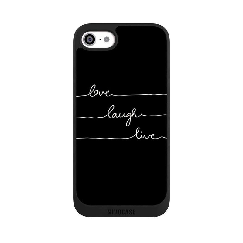 iPhone SE 2020 NIVOpure Love Laugh Live white/black