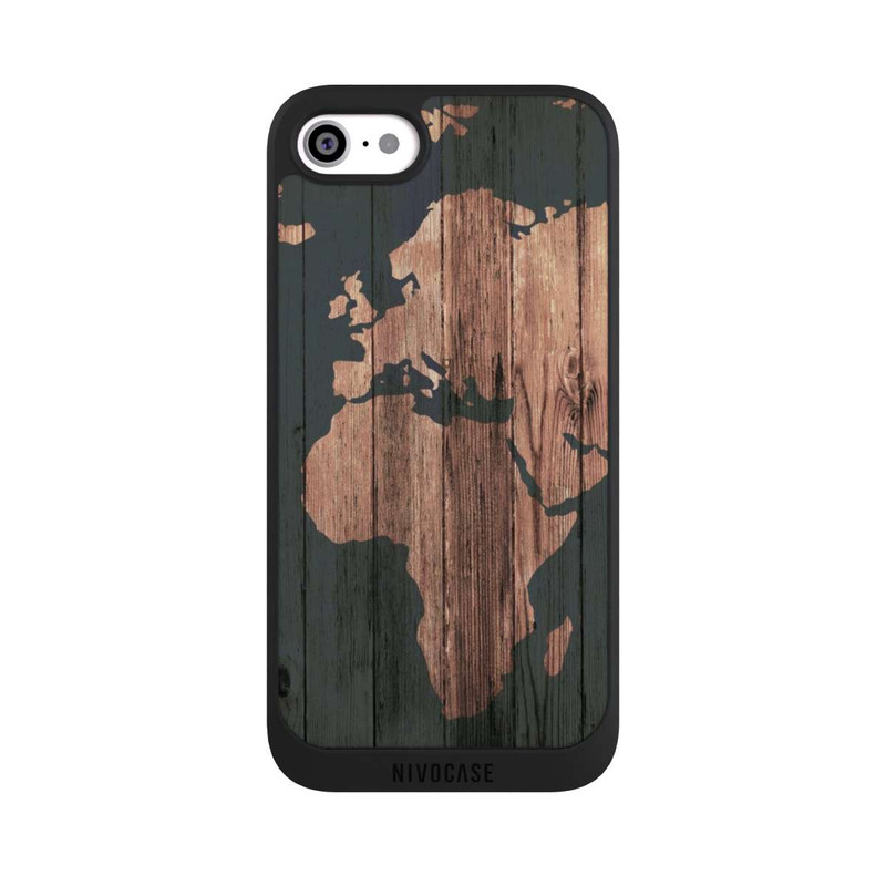 iPhone SE 2020 NIVOpure Wooden World Map
